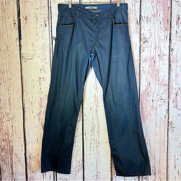 Mavi Mike Bootcut Low Rise Dark Wash Relaxed Denim Jeans Size 34 x 32 EUC - Picture 1 of 16